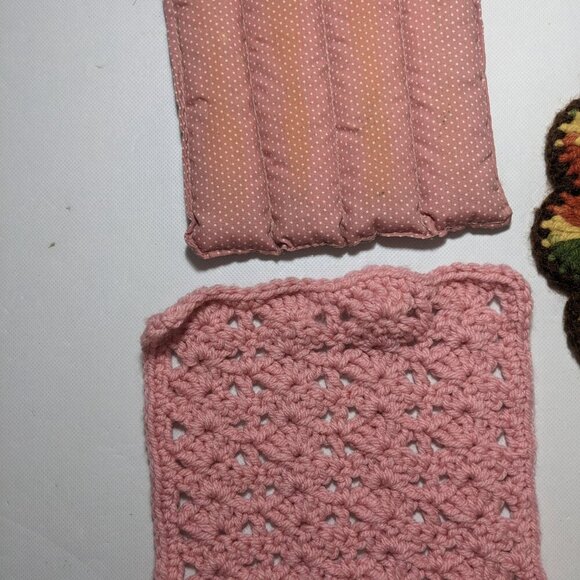 GOOD- Lot of 8 - Handmade Pot Holders Crocheted Assorted Colors - Picture 5 of 8